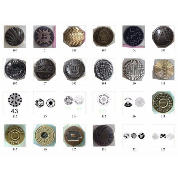 wholesale Custom Logo 17MM 20MM Iron Stainless steel Brass Jeans Button Bottons