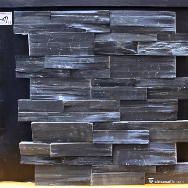 Buy Slate Culture Stone Black Color Slate Stone Wall Cladding Panels at wholesale prices