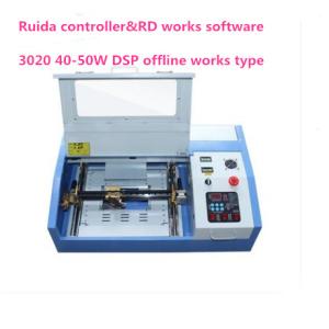 China Desk Type LCD Manual Ruida Controller 30X20cm Engraving Area 40W50W CO2 Laser Engraver on sale