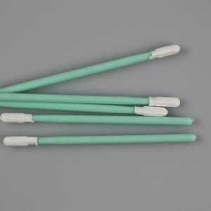 China Manufacture Industrial Green Handle Disposable Polyester Swabs For