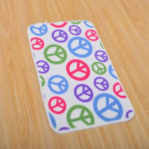 Plain soft pink long pile chenille bath mat