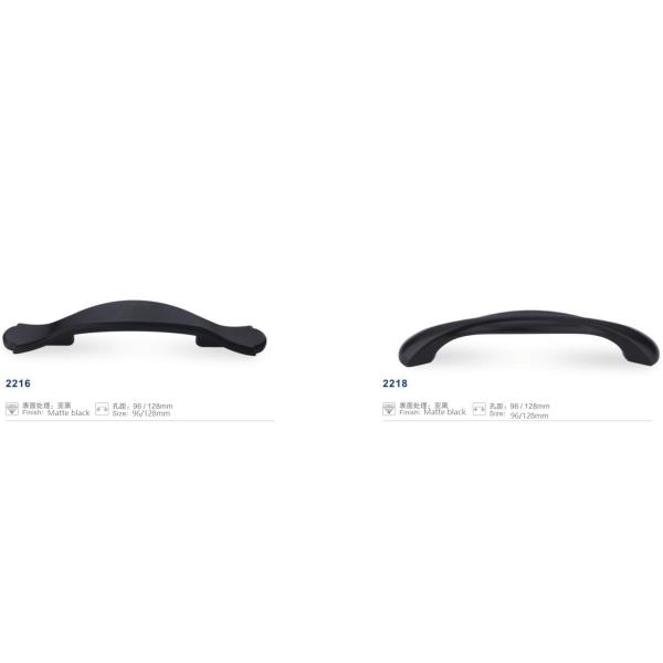 Wardrobe Drawer / Door And Cabinet Handles Matte Black Finish American Style