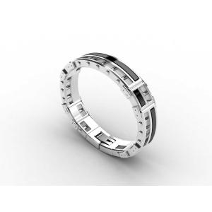 Quality Top Quality Europe Fashion Stainless Steel Genuine Leather Silicone Bangle Bracelet ADB179 for sale