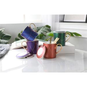 Sustainable Colourful Enamel 24oz Thin Porcelain Latte Mugs