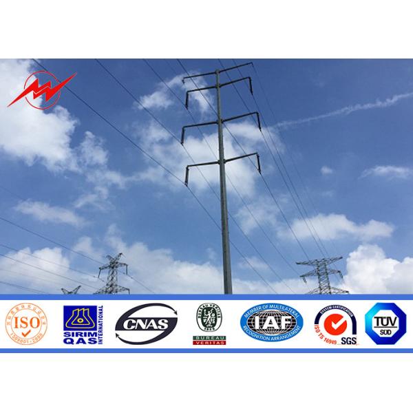 Buy OEM Round Steel Utility Pole 15m 20kn Steel Transmission Poles at wholesale prices