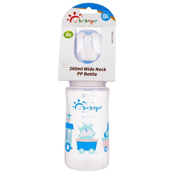 Buy Wide Neck 9oz 260ml Arc Silicone PP Baby Feeding Bottle at wholesale prices