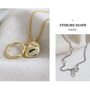 Lanciashow 925 Sterling Silver Clavicle Chain Necklace With Geometric Irregular