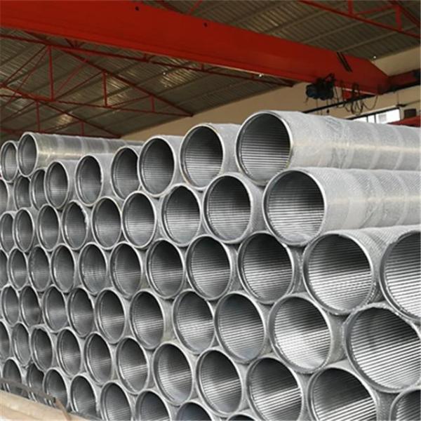 Stainless Steel Johnson V Wire Screen Pipe 6" Continuous Slot Flow Rate