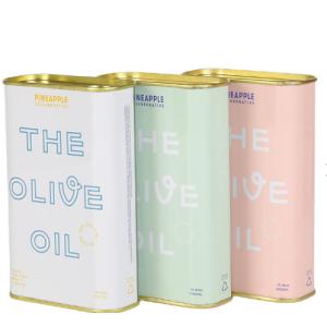 China Personalized CMYK BPA Free Food Grade Olive Oil Tin Cans on sale