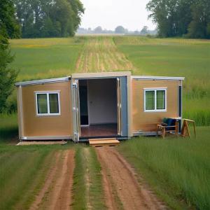 Expandable Container House Steel Frame Structure With EPS / Rock Wool Sandwich