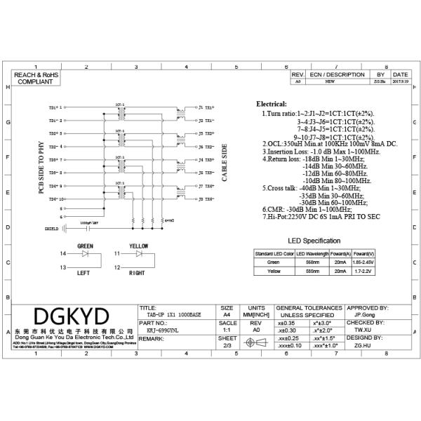 Metal shielded cat6 rj45 connectors , 1000 Gigabit female rj45 modular jack