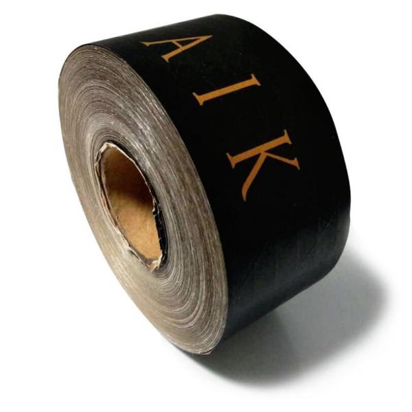 ODM Black Printed Self Adhesive Brown Paper Tape Fiber Reinforced Gummed Tape