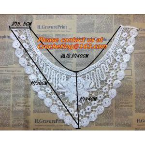 Embroidery Lace Collar Applique Neckline Lace Crochet Flower Motif Patchwork