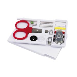 Portable White Plastic Case Travel Sewing Kits For Airplane / Home / Office