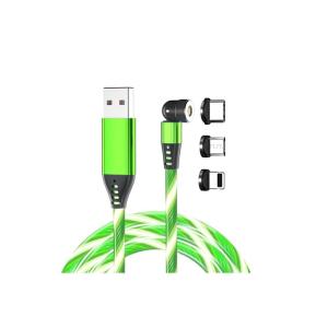 QS MG7002 540 Degree Luminous Magnetic USB Data Cable
