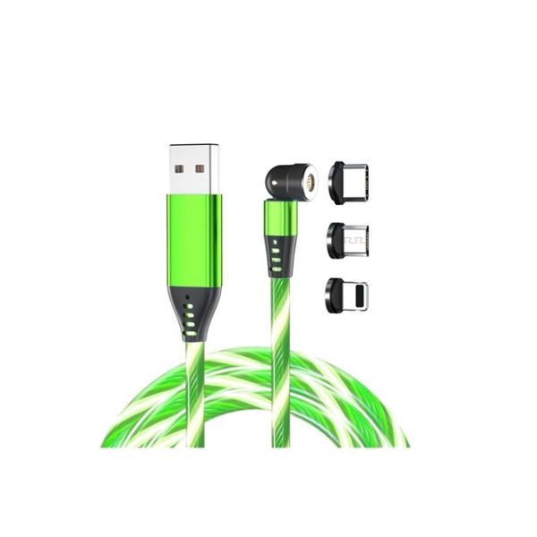 Buy QS MG7002 540 Degree Luminous Magnetic USB Data Cable at wholesale prices