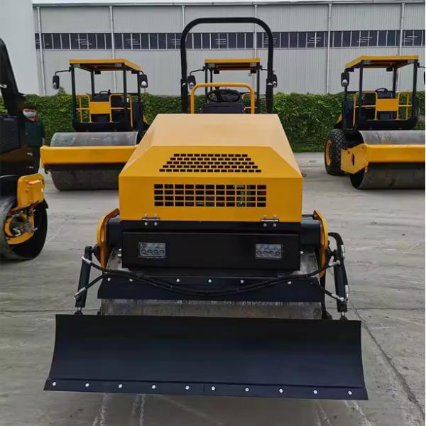 Small roller double drum roller SRD03 model, yellow roller used on construction sites, pure iron configuration