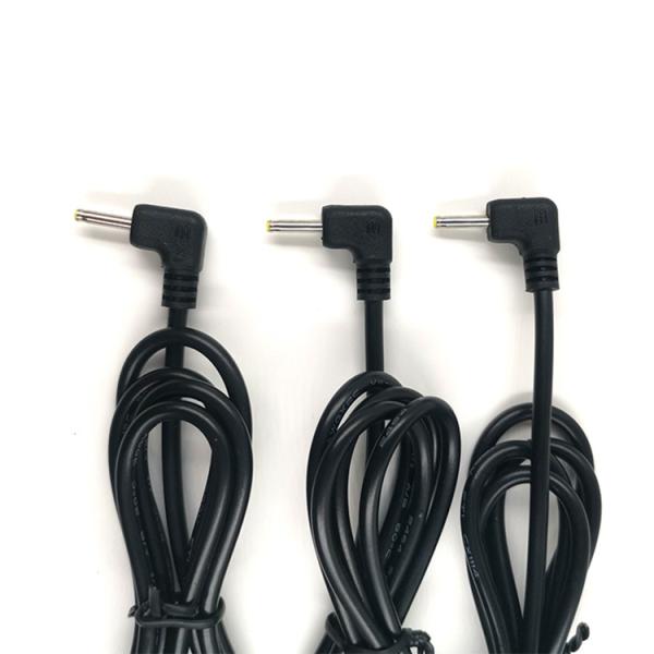 Custom 90 Degree Angle DC Barrel Jack 2.5x0.7mm to Stripped Tinned Bare Wire End Cable