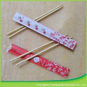 Environmentally Friendly Round Bamboo Chopsticks 20cm With Semi Closed Paper