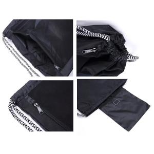 Custom Logo Polyester Drawstring Custom Travel Backpack With Zipper Closure