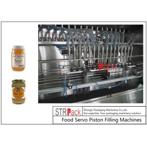 High Precision Multihead Bottle Filling Line For Honey Sauce Cream Gel Paste