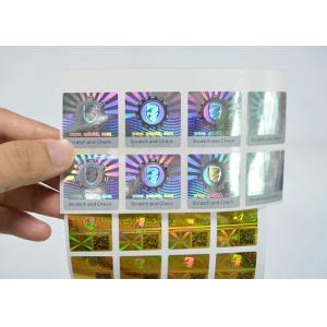 Demetalized Hologram Overlay Stickers , Holographic Vinyl Stickers With VOID