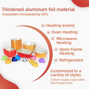 Disposable Takeout Food Container Aluminum Foil Baking Tray Barbecue Pan