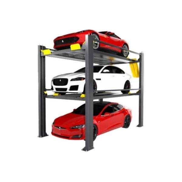 3 Level Parking System / Triple Stacker Car Parking Lift / Tri Level Parking