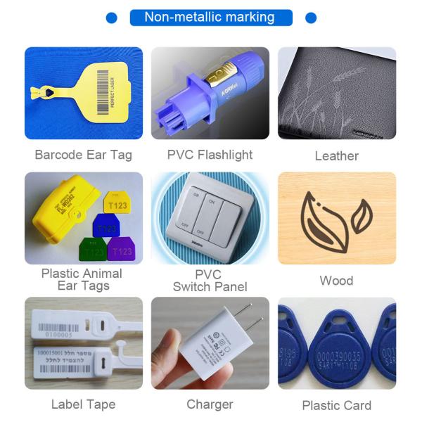 20W Desktop Fiber Laser Engraving Machine Stainless Steel Plastic PVC Leather Wood