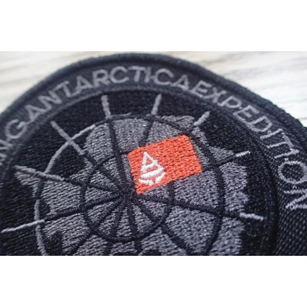 Buy Washable Black Polyester Custom Clothing Patches / Adhesive Embroidered Patches at wholesale prices