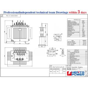 Three Phase Step Down Oil Immersed Distribution Transformer 30 KVA 50 KVA 100