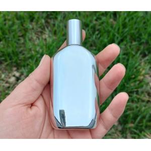 MSDS Crimp Cap Silver Perfume Square Bottle 50ml Gold Plated