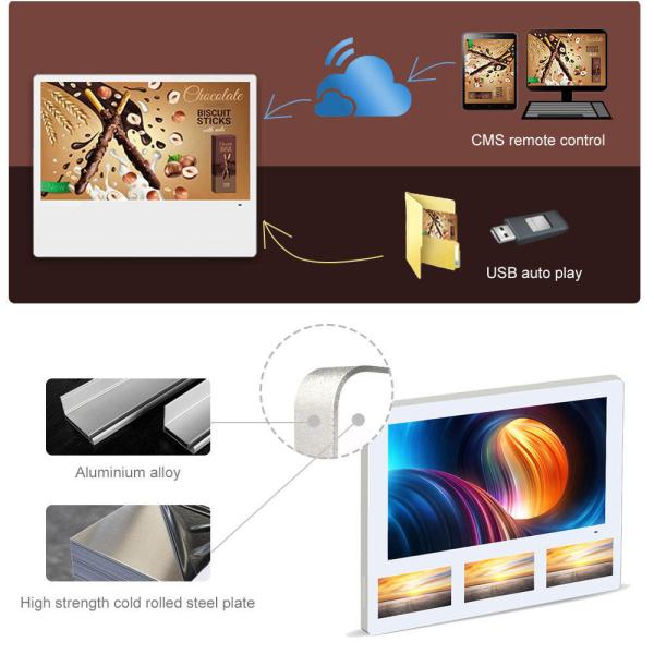 21.5 Inch Wall Mount Vertical Elevator Advertising Display 350nits 250nits Android Digital Signage 1920x1080