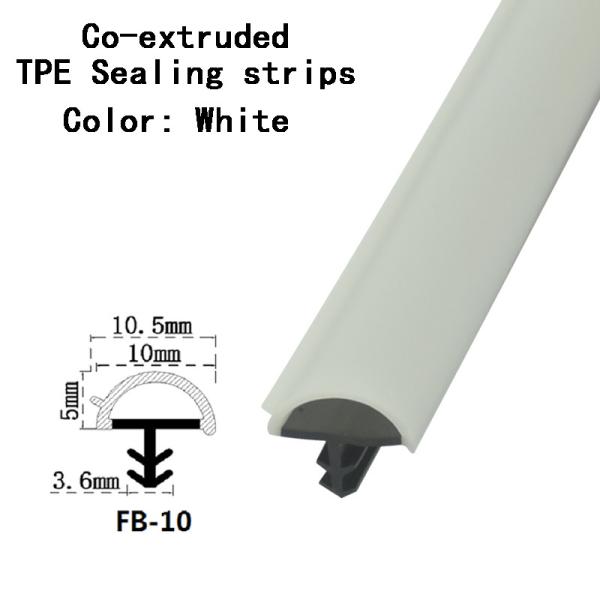Co-Extruded D Shape Rubber Sealing strips Wooden Door Seal Strip Weatherstrip White Color