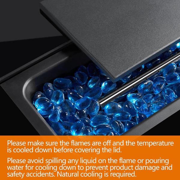 Customer Size Modern Outdoor Patio Portable Fireplace Table Top Gas Smokeless Fire Pit