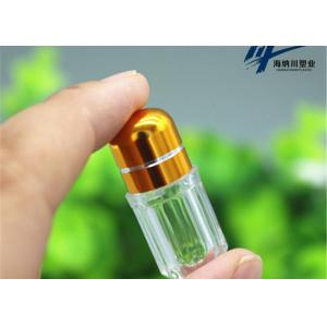 Gold 2g Plastic Capsule Packaging Bottles With Metal Crown Cap