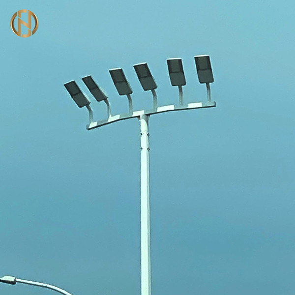 30m High Mast Pole With Lifting System And Hot Dip Galvanized Steel For Stadium