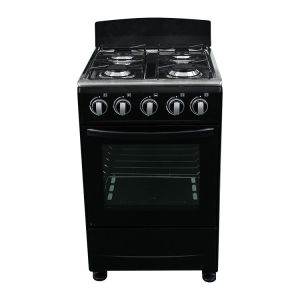 Free Standing 4-Burner Gas Cooker Range 50cm White Stainless Steel Oven Grill A+ Energy Efficiency Electronic Ignition