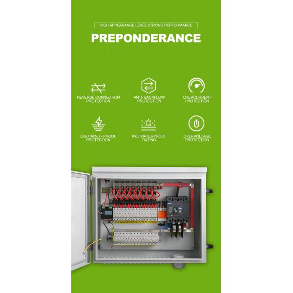 Ip65 Dc Solar PV System Stainless Steel Plastic Waterproof Electric Combiner Box