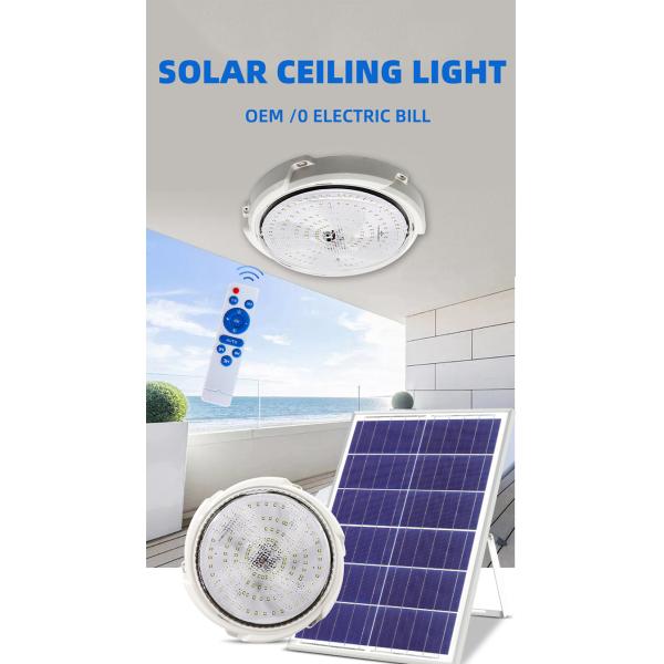 LED Solar 280mm Round Decorative Light|ABS Acrylic Ceiling Solar Intelligent Lighting|Suitable for Indoors|Aisle|Rooftop