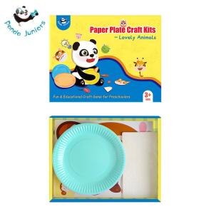 Toddlers 3D Animals Patterns Paper Plate Craft Kit Handmade Birthday Party