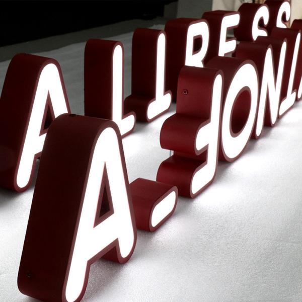 Customized DC12V 3D Illuminated Signs Stainless Steel LED Store Sign