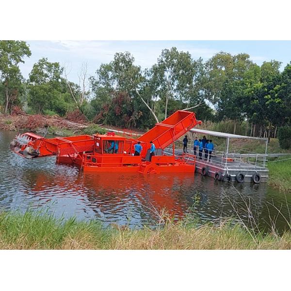 9 Cubic Aquatic Plant Harvester For Sale 5km/h To Collect And Clean River Water Plants