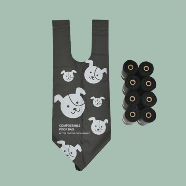 Eco Friendly 100 Biodegradable Dog Waste Poop Bags Custom Printed With Handles