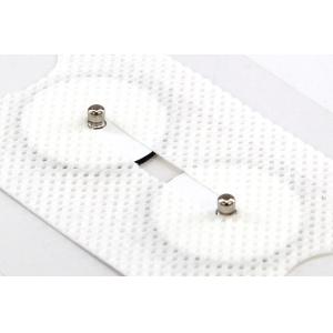 Physiotherapy stimulator swallowing electrode pads with adhesive ge