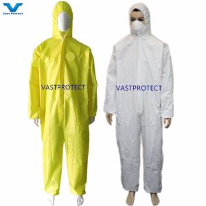 China Professional PPE Safety Tyvvk Chemical Disposable Coverall Suits on sale