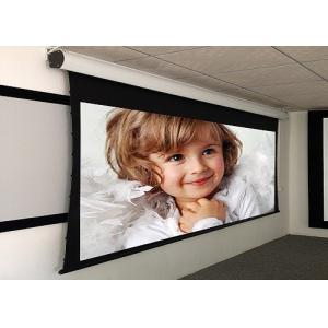 Custom Large Electric Motorized Projector Screen With Aluminum Casing , Remote