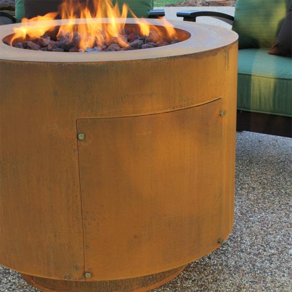 Outdoor Decoration Corten Steel Wood Burning Fire Pit For Garden And Backyard