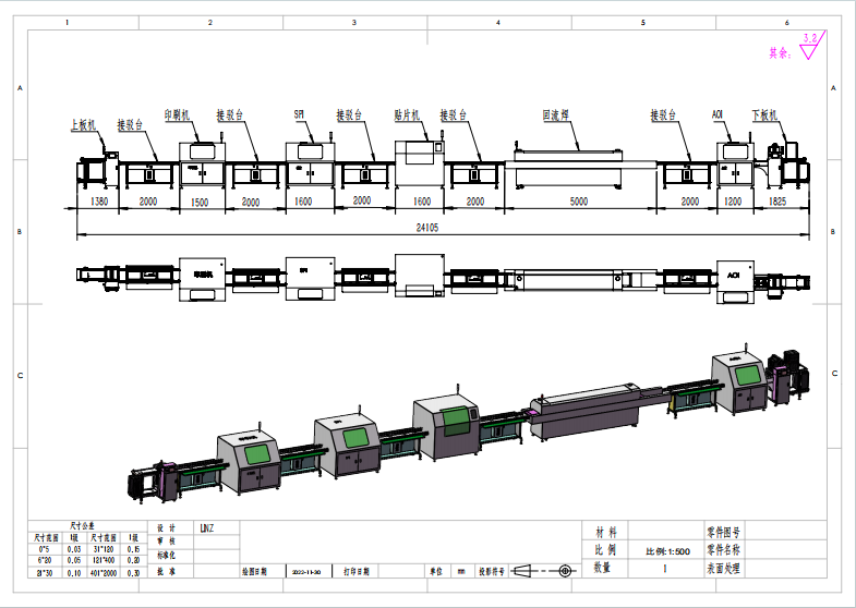 Fully automated SMT (Surface Mount Technology) production line equipment