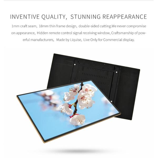 55inch Milk Tea Shop Advertising Monitors LCD Wall Mounted